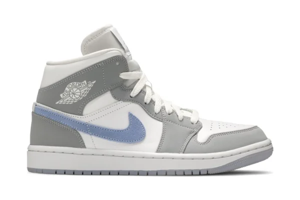 Wmns Air Jordan 1 Mid 'Wolf Grey Aluminum' REPS Shoes