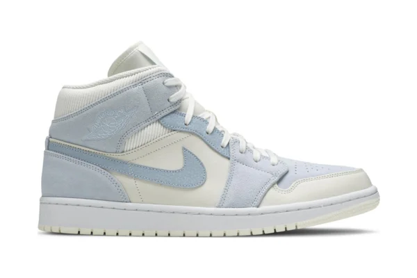 Air Jordan 1 Mid SE Sail Light Blue Reps Shoes