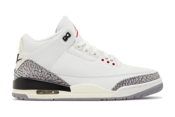 The Rep Air Jordan 3 Retro 'White Cement Reimagined', 100% design accuracy replica shoes. Double protection box Returns are accepted within 14 days.