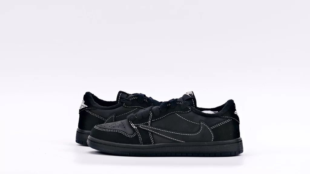 Travis Scott x Air Jordan 1 Low OG SP PS 'Black Phantom' (child) Replica Shoes