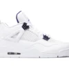 The Air Jordan 4 Retro Purple Metallic, 1:1 top quality reps shoes. Material and shoe type are 100% accurate.