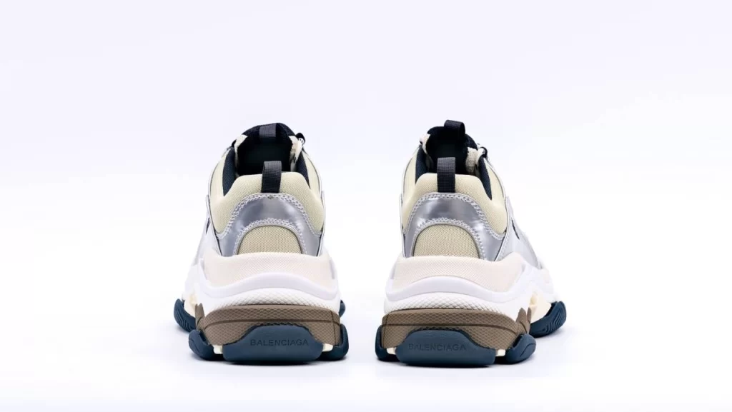 Replica Balenciaga Triple s Beige Silver Reps Shoes