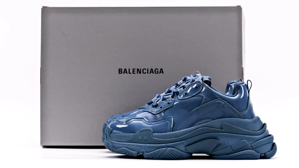 Replica Balenciaga Triple S Blue Patent Reps Shoes