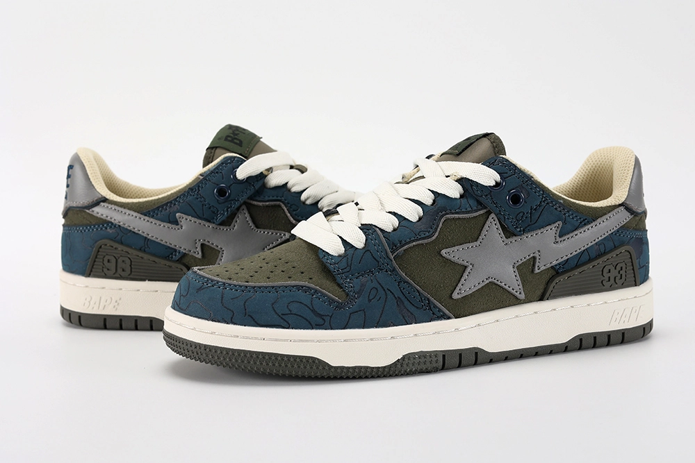 Bape Sk8 Sta 'Army Green Dark Blue' REPS Sneakers