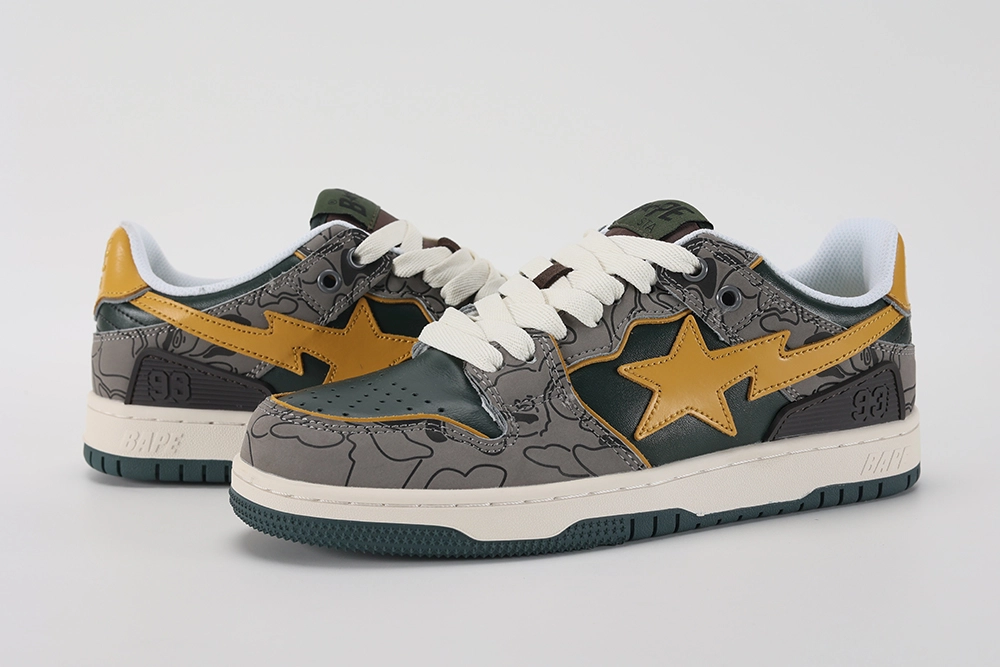 Bape Sk8 Sta Low 'Green Camo' REPS Shoes 1H80191007-GRN