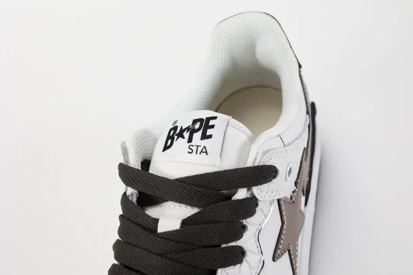 bape sk8 sta white metallic silver replica 7