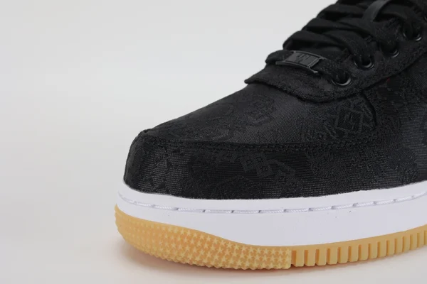 fragment design x clot x air force 1 black silk replica 4