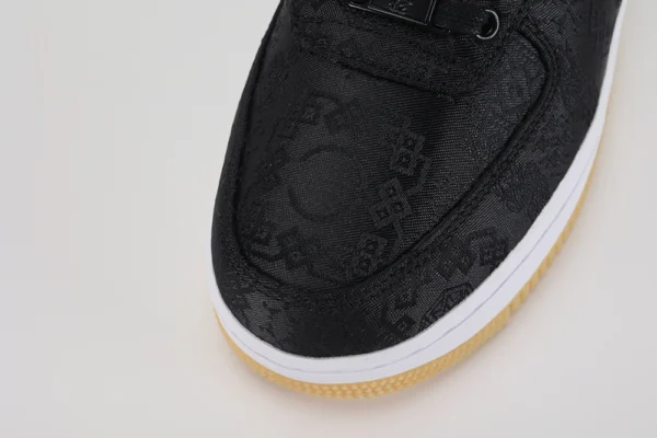 fragment design x clot x air force 1 black silk replica 5