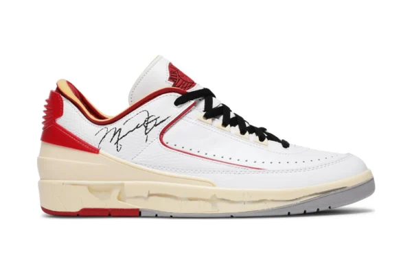 Off-White x Air Jordan 2 Retro Low SP 'White Varsity Red' Reps Shoes