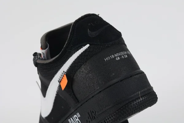 off white x air force 1 low black replica 7