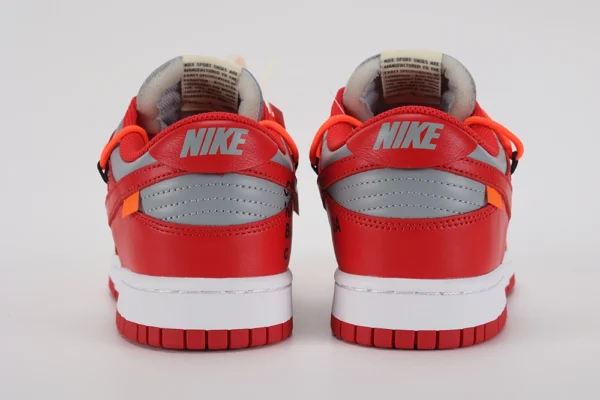 off white x dunk low university red replica 8